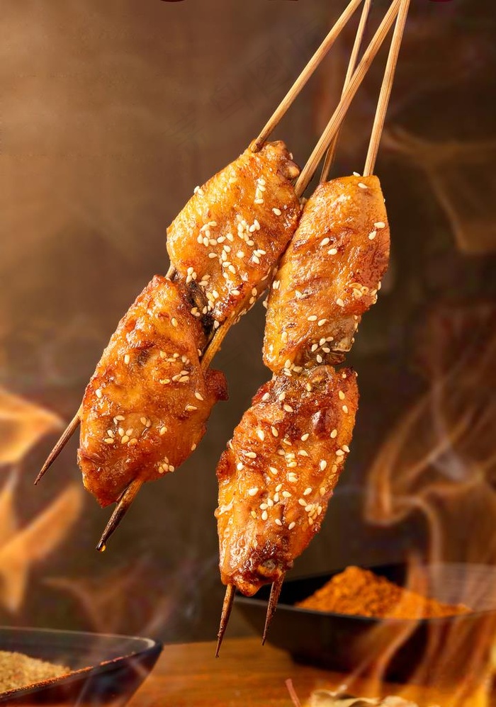 烤鸡翅图片