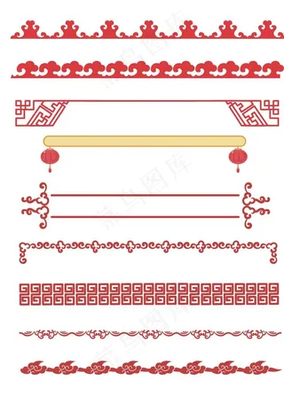 传统边框花边图片