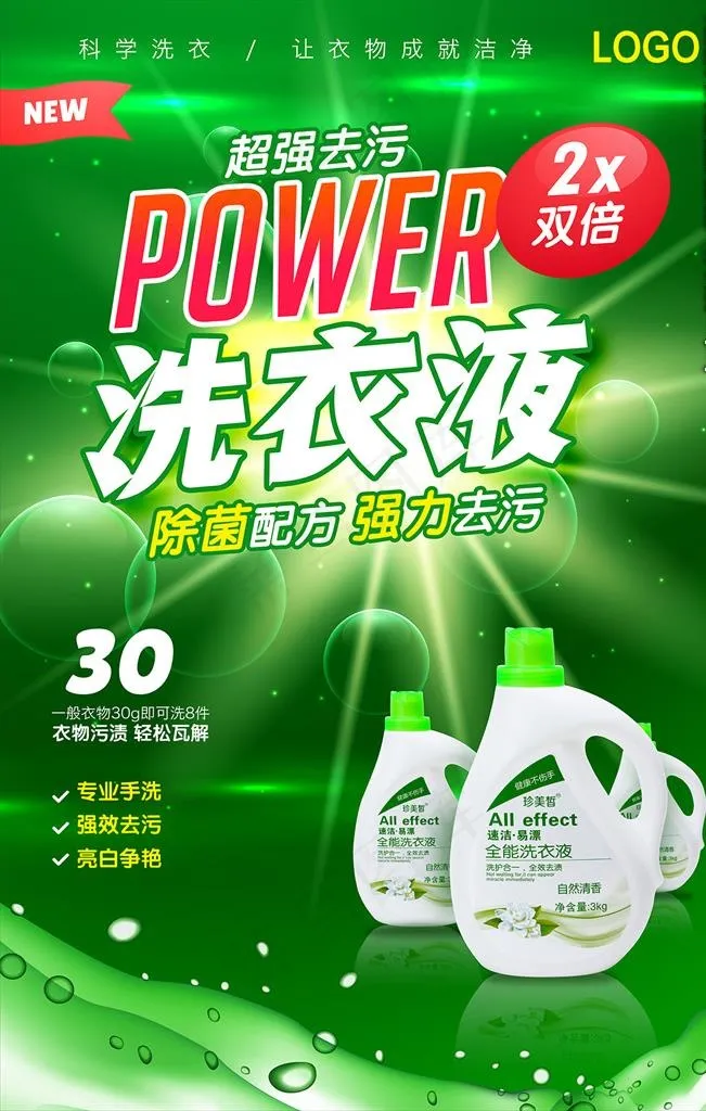洗衣液促销海报图片(7087X10630(DPI:300))psd模版下载