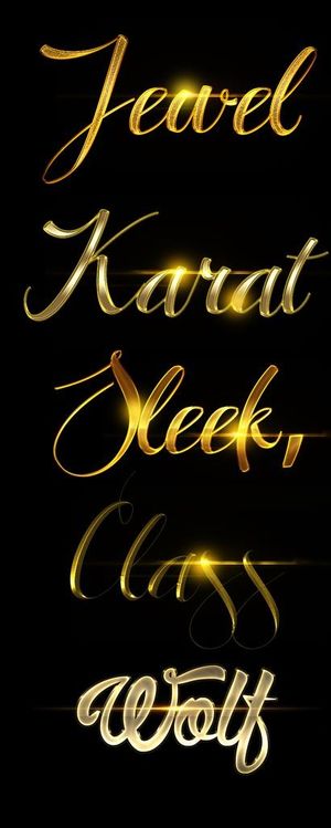 金色字体样式图片