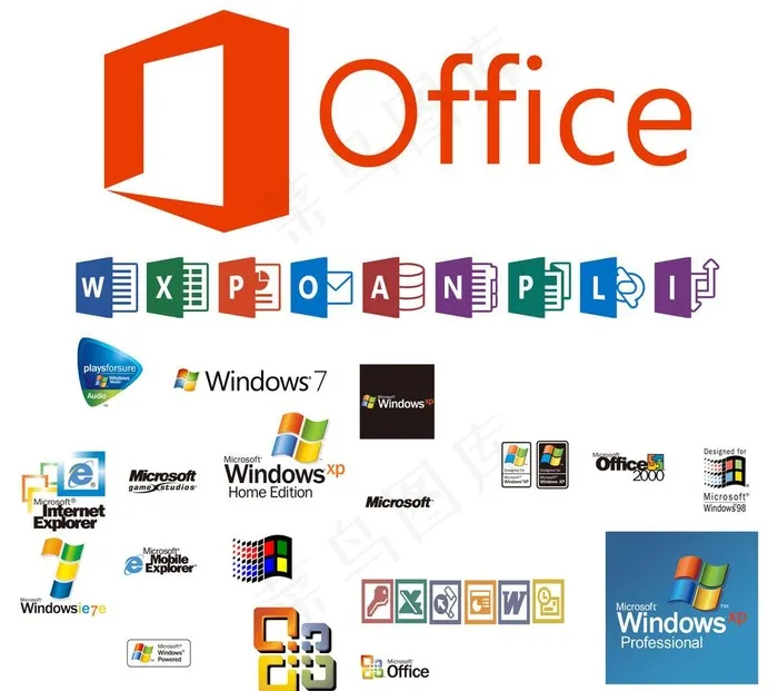 办公软件office2013图片ai矢量模版下载
