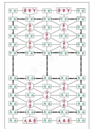 矢量军棋棋盘图片