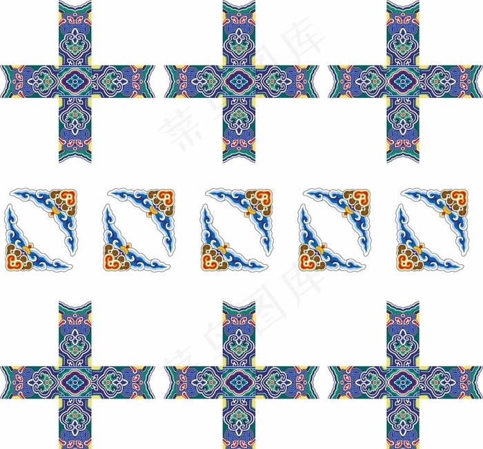 藻井纹样  角花图片cdr矢量模版下载