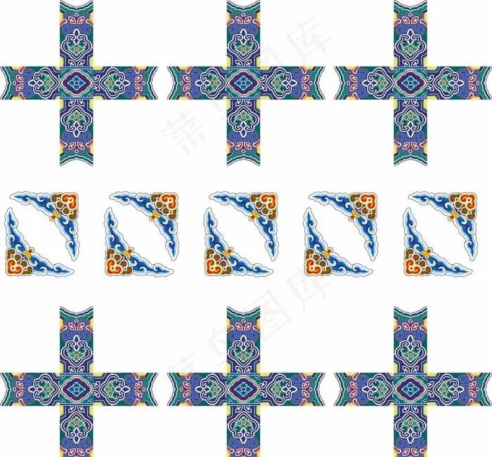 藻井纹样  角花图片cdr矢量模版下载