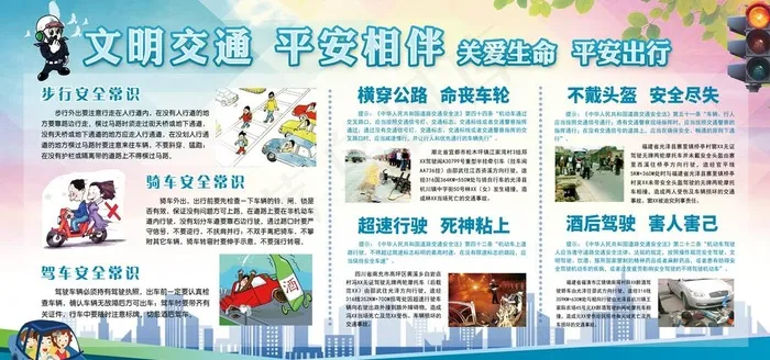 交通安全宣传栏图片(7087X3543(DPI:300))psd模版下载