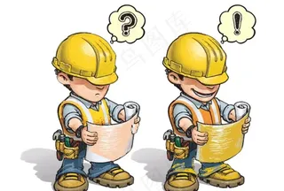 卡通 工程师 工人 工地 建筑图片