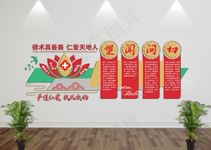 医院文化墙图片(800X320)cdr矢量模版下载