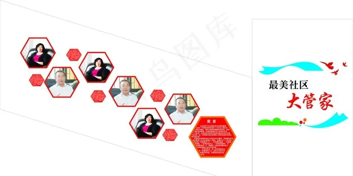 社区文化墙图片cdr矢量模版下载