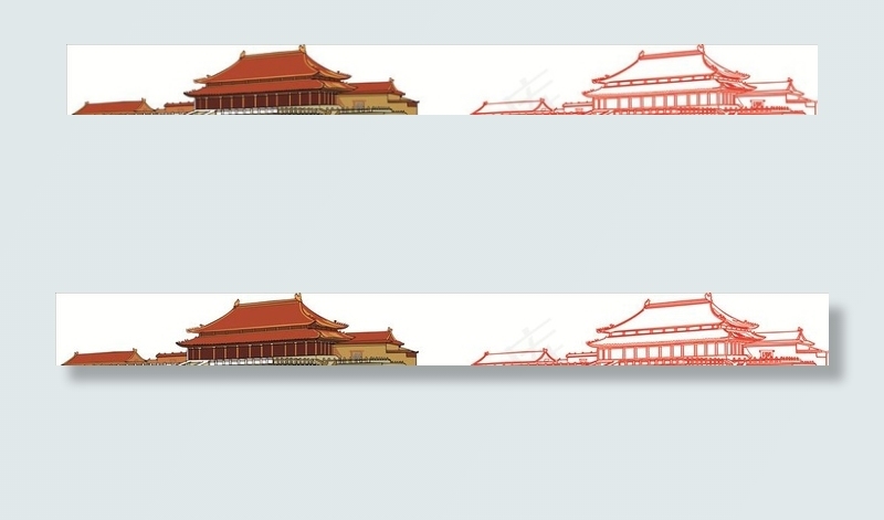 故宫图片ai矢量模版下载