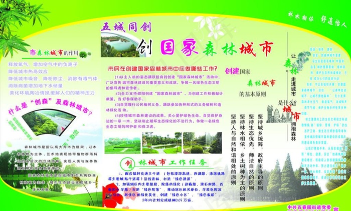 森林城市 宣传展板图片(210X297)cdr矢量模版下载