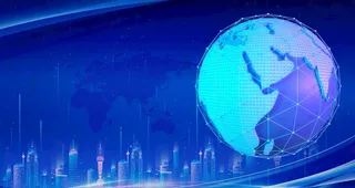 蓝色城市蓝色地球图片