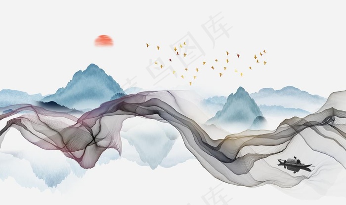 轻奢装饰画图片(9071X5669(DPI:72))psd模版下载