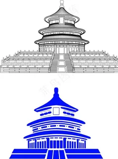 天坛矢量图片