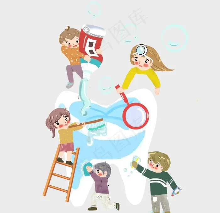 清洁牙齿图片psd模版下载