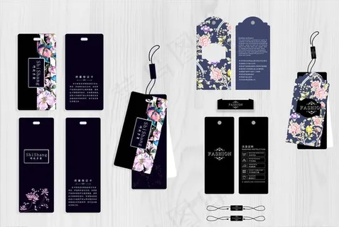 时尚花纹吊牌图片