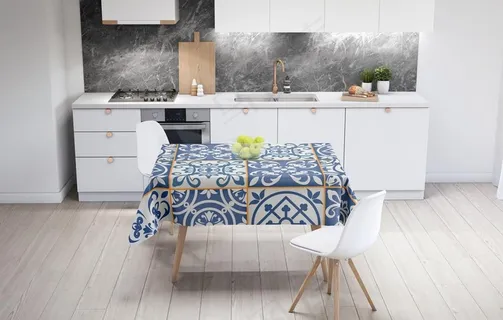 餐桌布样机图片