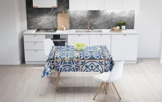 餐桌布样机图片