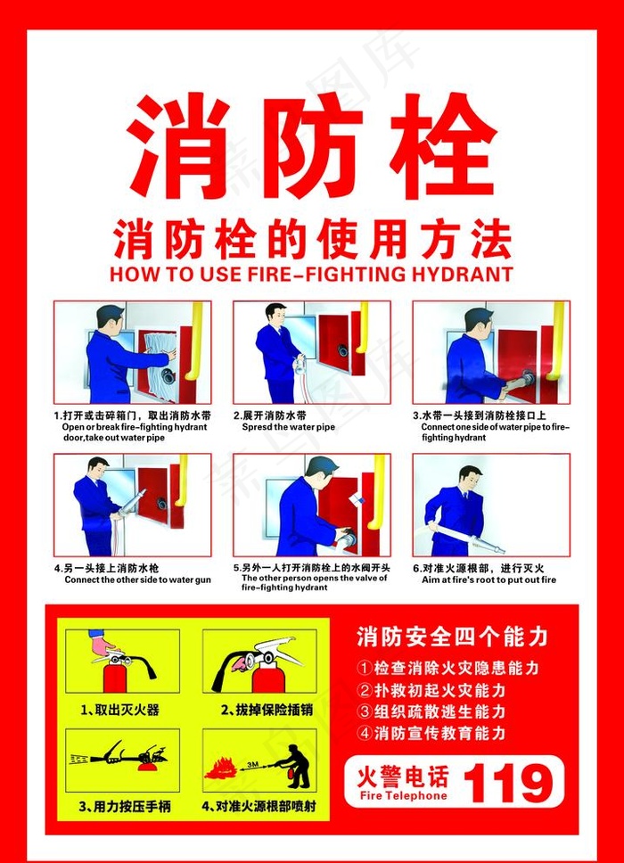 消防栓图片cdr矢量模版下载