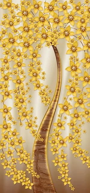 摇钱树玄关3D背景图片 摇钱树玄关3D背景图片