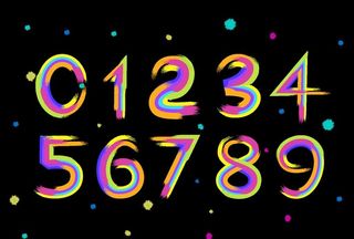 0-9彩色创意数字设计图片
