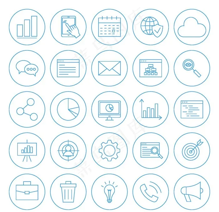 商务图标图片ai矢量模版下载