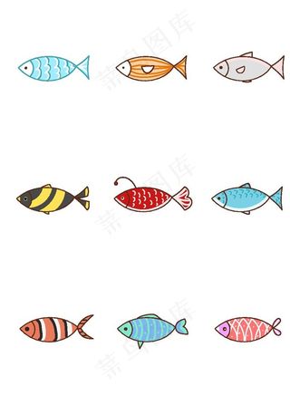 卡通鱼图片