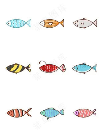 卡通鱼图片