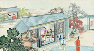 古代市井工笔画图片