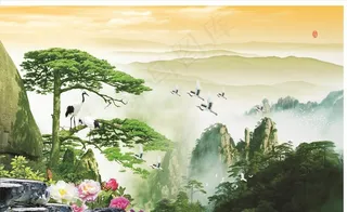 黄山迎客松图片