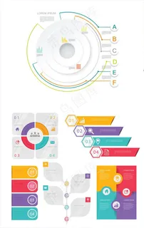 圆形目录信息数据图图片