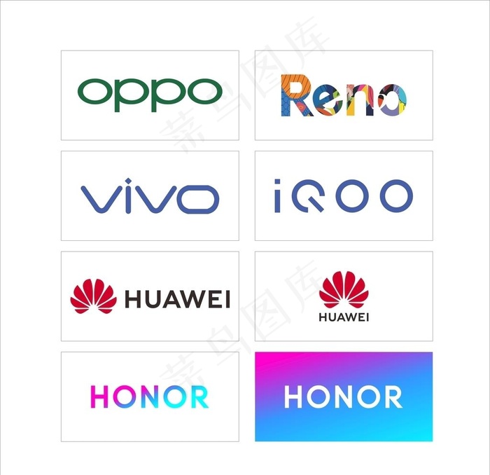 oppo华为vivo logo图片cdr矢量模版下载