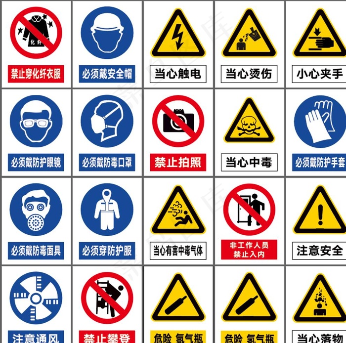 安全警示牌图片ai矢量模版下载
