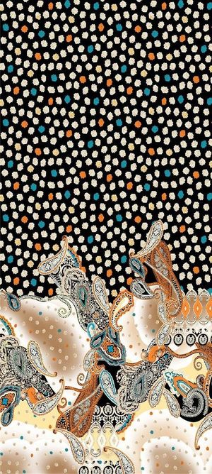 腰果花 佩斯利涡旋纹 图片