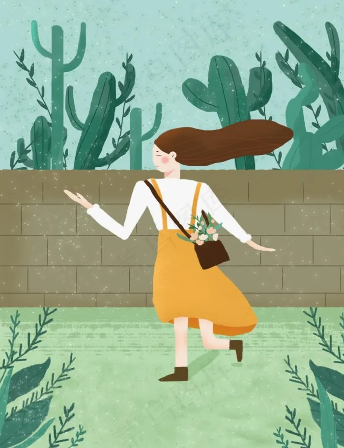 插画图片psd模版下载