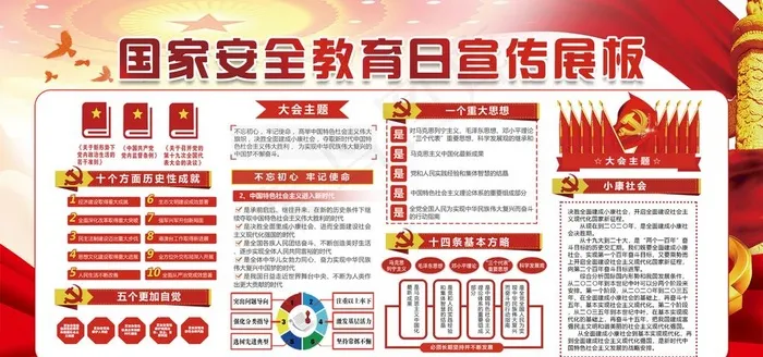 国家安全教育日宣传栏图片psd模版下载