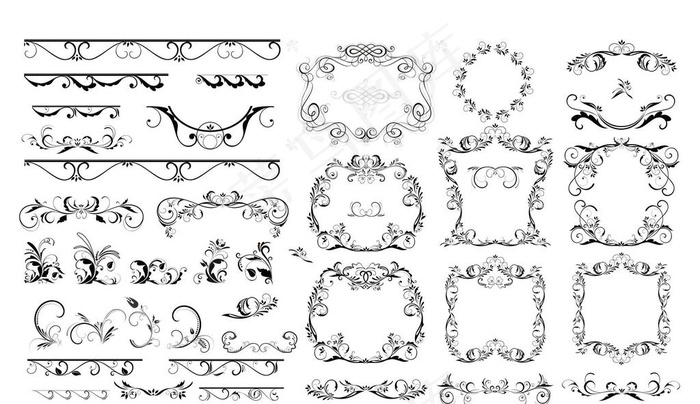 欧式边框花纹图片cdr矢量模版下载
