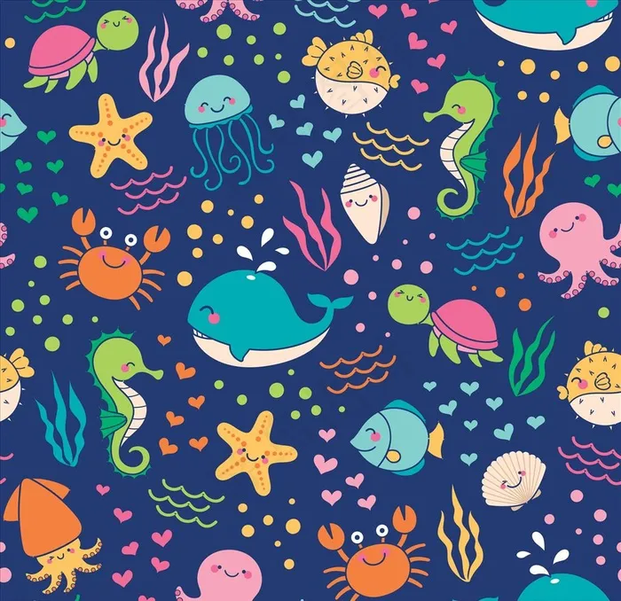 海底世界图片ai矢量模版下载