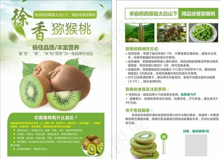 猕猴桃宣传单页广告海报图片