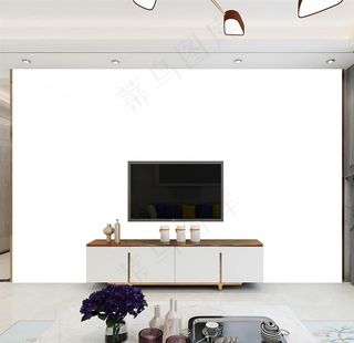 中式背景墙纸样机图片