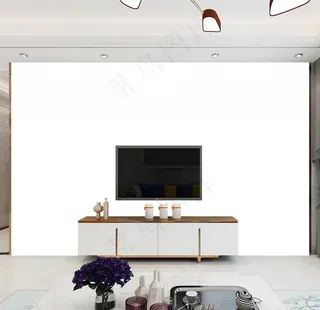 中式背景墙纸样机图片