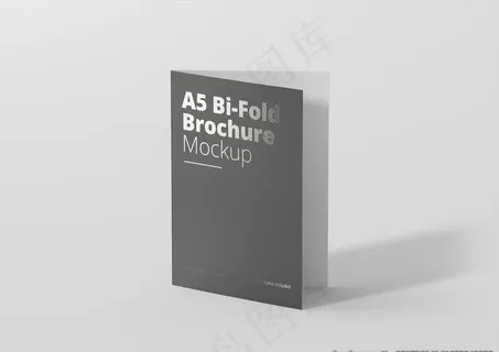 黑色烫银折页样机图片