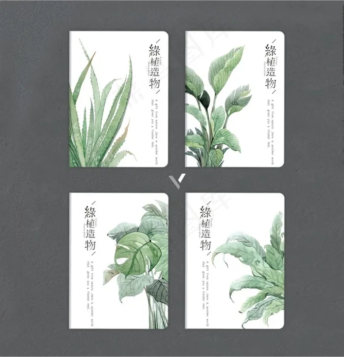 本子封面 植物图片psd模版下载
