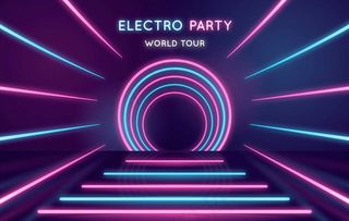 霓虹灯舞台图片