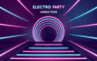 霓虹灯舞台图片