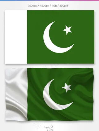 巴基斯坦国旗分层psd图片