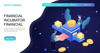 创意扁平化商务金融插画图案图片