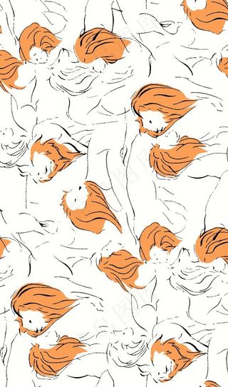 线条 黄色 七彩菊花 大牌图片