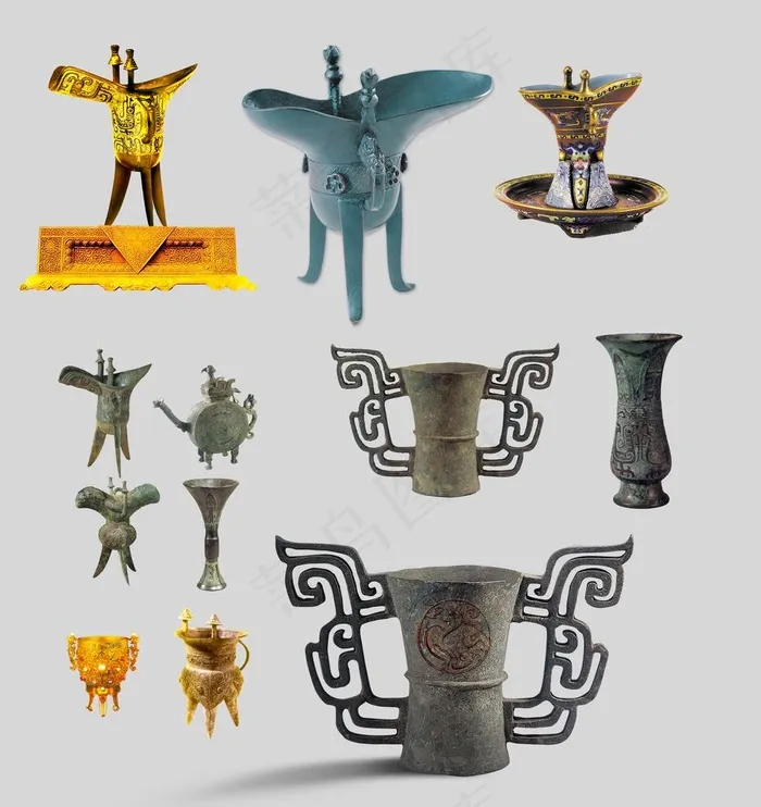 古代酒杯图片psd模版下载