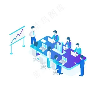 创意房地产办公团队开会讨论图片