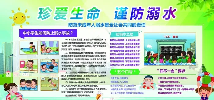 防溺水图片(7087X3543(DPI:150))psd模版下载